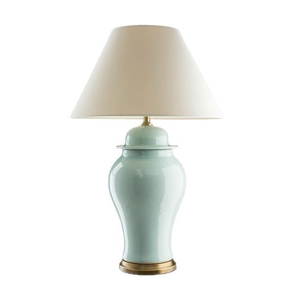 Traditional Rustic Ceramic Fabric Conic Vase 1-Light Table Lamp For Study - Image 14