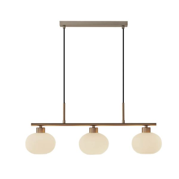 Nordic Long Light Luxury Glass Dome Shade 3-Light Chandelier - Image 10