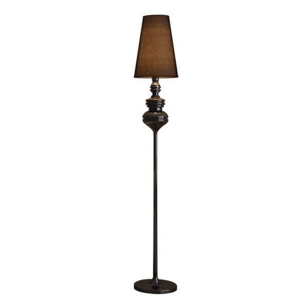 Modern Transitional Fabric Cone Iron Base 1-Light Standing Floor Lamp For Living Room - Image 7