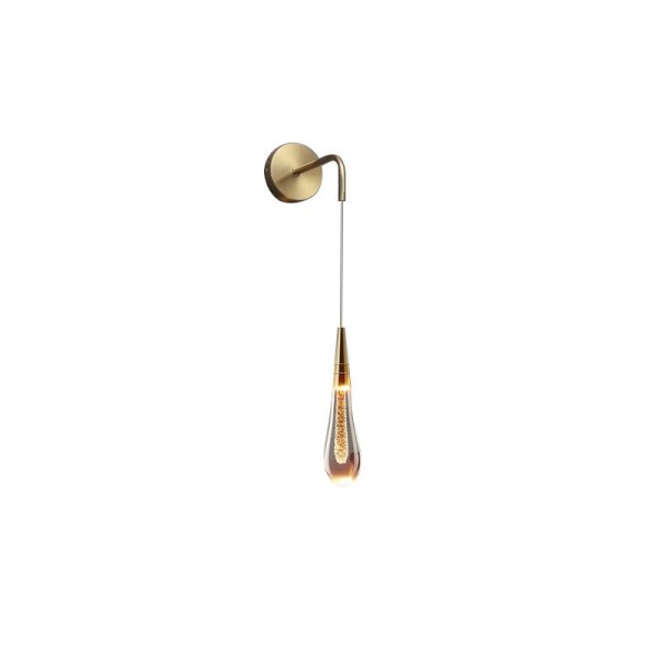 Modern Luxury Teardrop Shape Glass LED Wall Sconce Lamp For Bedroom - Image 6