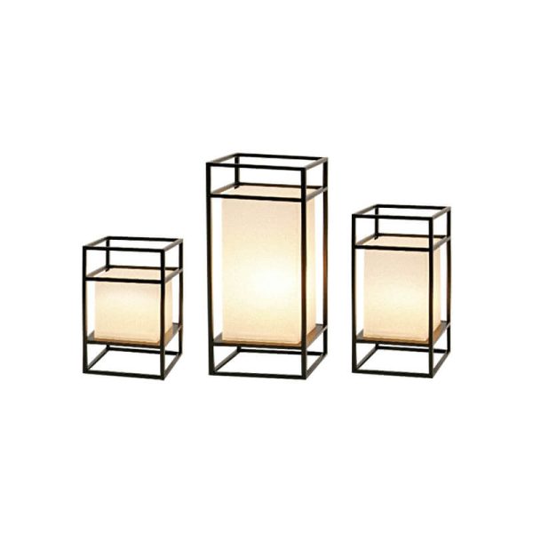 Japanese Tatami Rectangular Iron Fabric 1-Light Standing Floor Lamp - Image 5