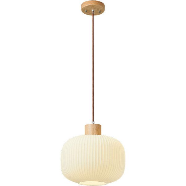 Japanese Minimalist Log Wood  Strip Glass Jar 1/2/3 Light Island Light Chandelier - Image 16