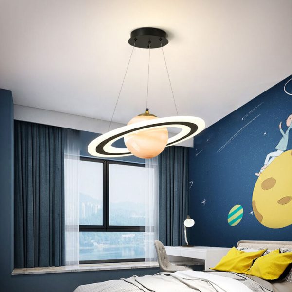 Modern Creative Space Planet Circle Kids LED Chandelier - Image 18
