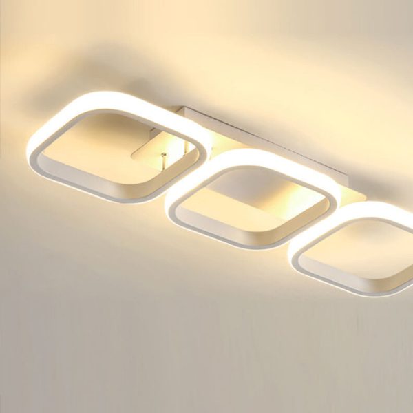 Nordic Simple Creative Square Combination Design LED Semi-Flush Mount Light - Image 9