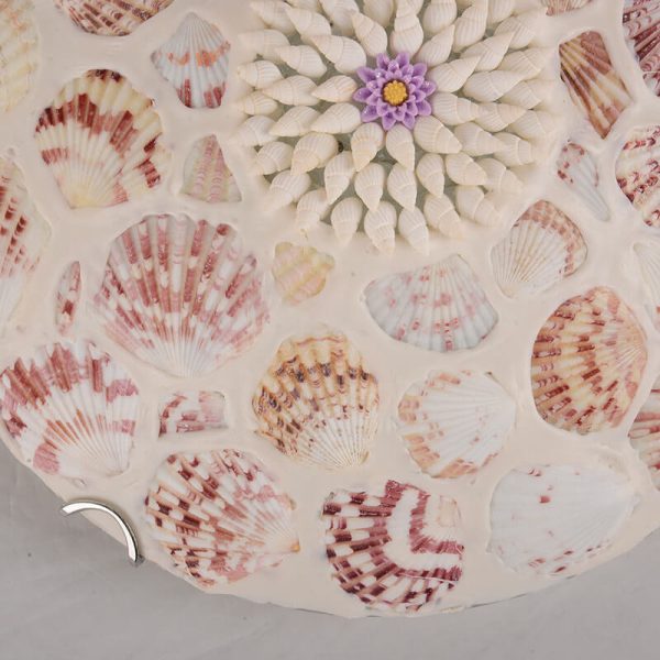 European Mediterranean Shell Art Round LED Flush Mount Ceiling Light - Image 15