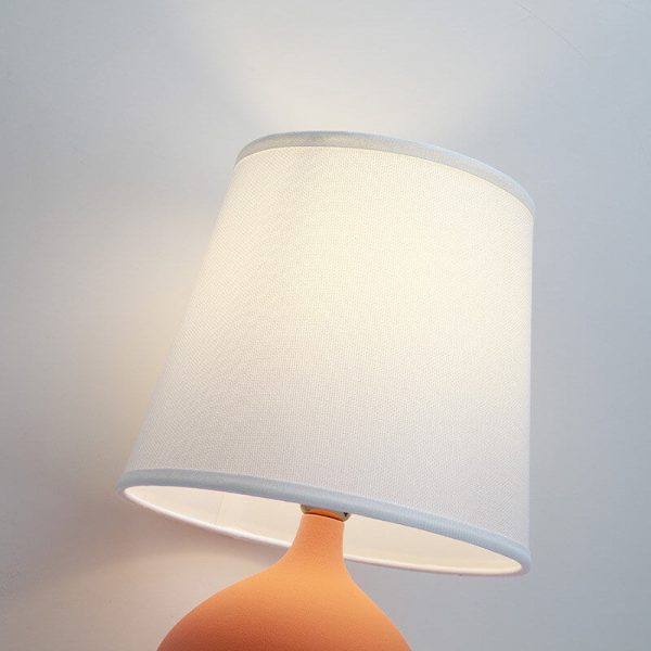 Nordic Fabric Shade Color Ceramic Base 1-Light Table Lamp - Image 9
