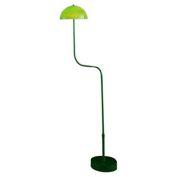 Contemporary Scandinavian Iron Glass Dome Liftable 1-Light Standing Floor Lamp For Study - Image 14