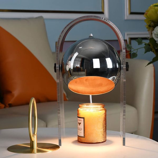 Vintage Acrylic Glass Dome Shade Aromatherapy Melting Wax Table Lamp