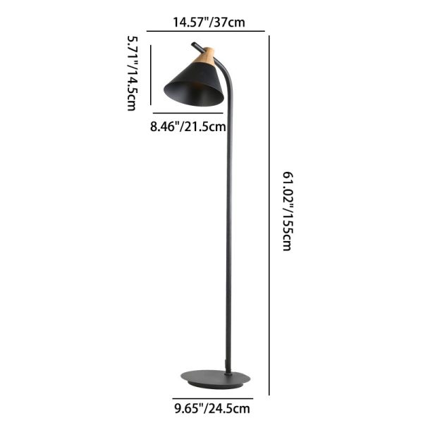 Nordic Creative Macaron Cone Shade 1-Light Standing Floor Lamp - Image 11