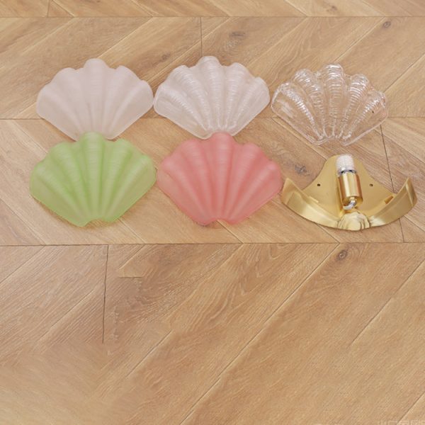 Modern Art Deco Shell Brass Glass 1-Light Wall Sconce Lamp For Living Room - Image 24