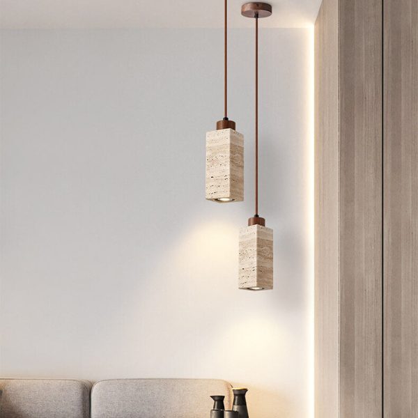 Japanese Wabi-sabi Solid Wood Stone 1/2/3-Light Island Light Chandelier - Image 14