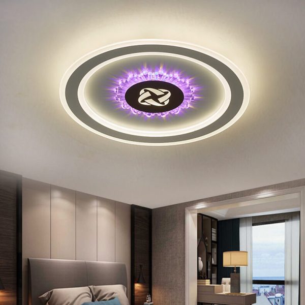 Round Acrylic Simple LED Flush Mount Light - Image 19
