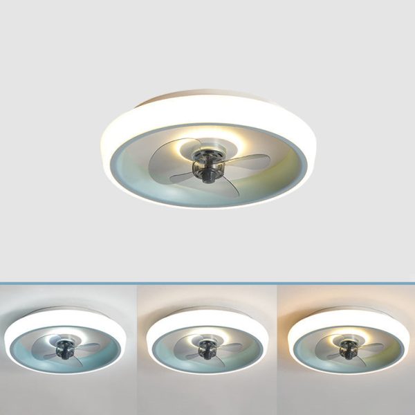 Simple Modern Acrylic Lightweight LED Flush Mount Fan Light - Image 23