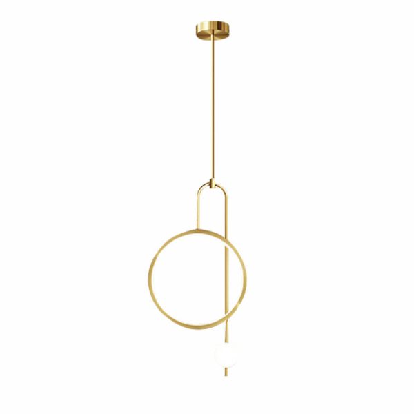 European Minimalist Light Luxury Circular Hardware Acrylic LED Chandelier - Image 11