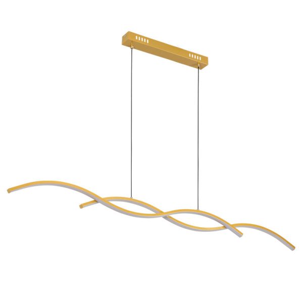 Nordic Minimalist Long Strip Wave Design Island Light LED Chandelier - Image 12