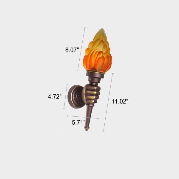 Creative Vintage Torch 1- Light Wall Sconce Lamp - Image 4