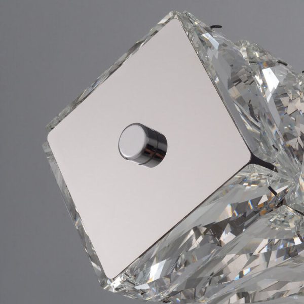 Modern Simplicity Stainless Steel Crystal Strip LED Island Light Pendant Light For Dining Room - Image 9