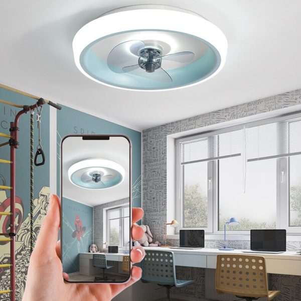 Simple Modern Acrylic Lightweight LED Flush Mount Fan Light - Image 20