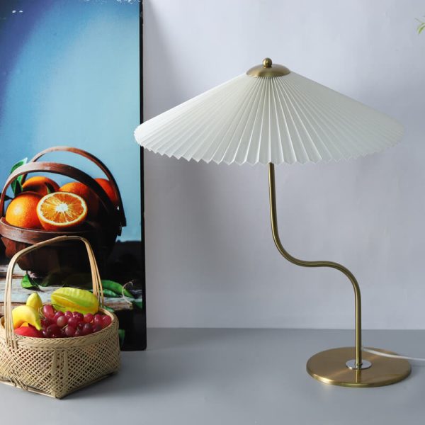 Retro Pleated Umbrella Shaped 1-Light Decorative Table Lamp - Image 8