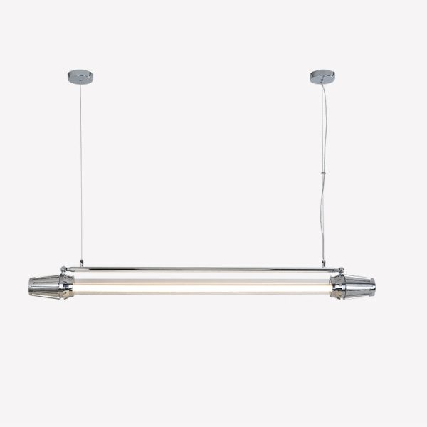 Contemporary Industrial Strip Aluminum Acrylic LED Island Light Chandelier For Dining Room - Image 12