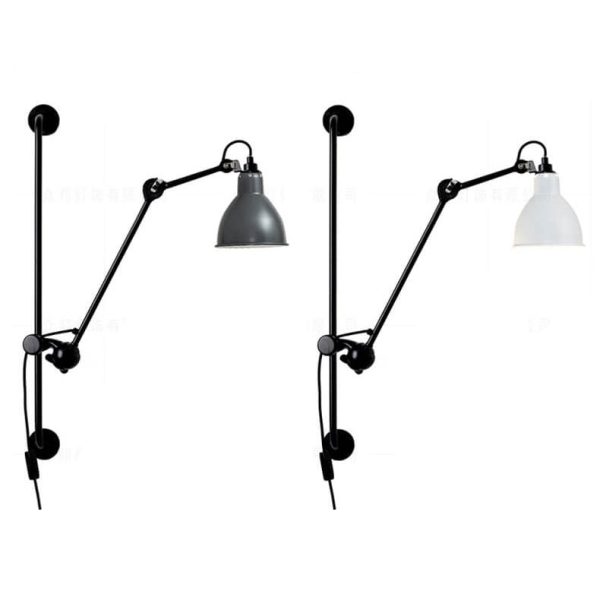 Industrial Vintage Iron Long Pole Swing Arm 1-Light Wall Sconce Lamp - Image 17