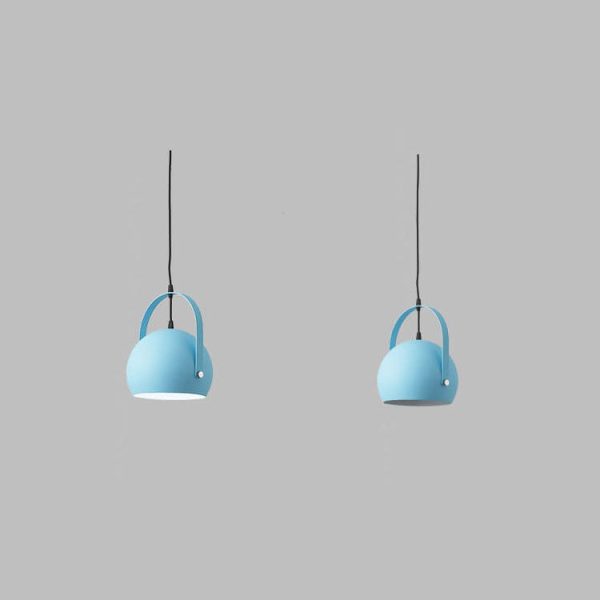 Nordic Macaron Aluminum Semicircle 1-Light Pendant Light - Image 16
