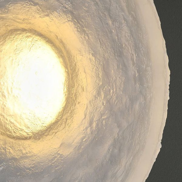 Modern Minimalist Resin Clear Round Disc LED Wall Sconce Lamp - Image 14