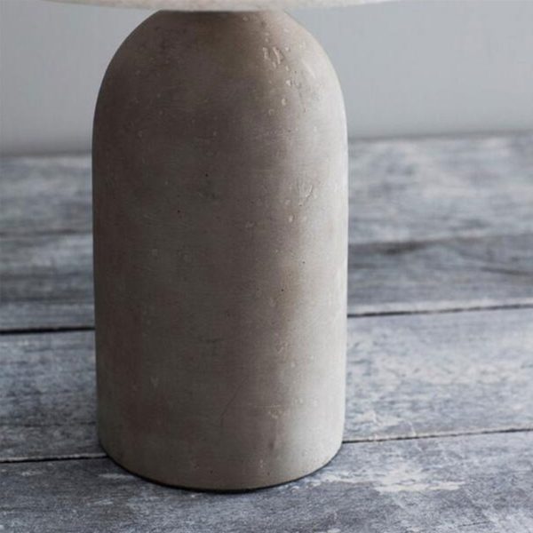 Industrial Gray Fabric Cement Column Base 1-Light LED Table Lamp - Image 6