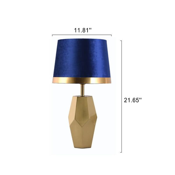 Luxury Art Fabric Metal Geometric Base 1-Light Table Lamp - Image 8