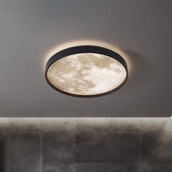 Nordic Creative Moon Round LED Flush Mount Ceiling Light