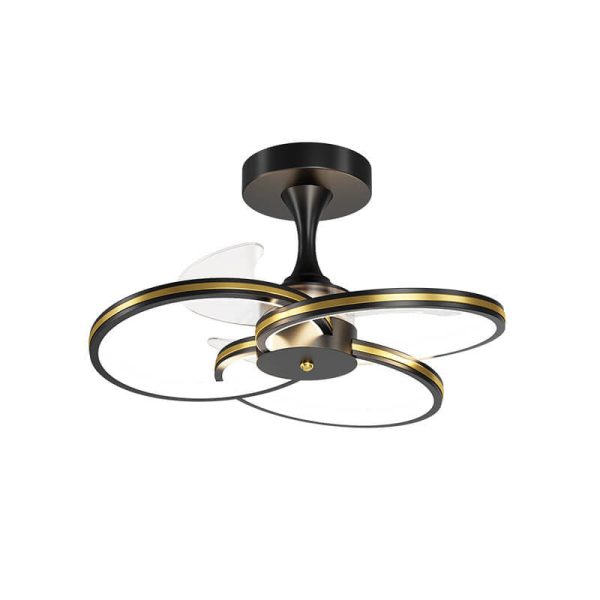 Luxury Acrylic Three Rings Combination Design LED Flush Mount Fan Light - Image 6