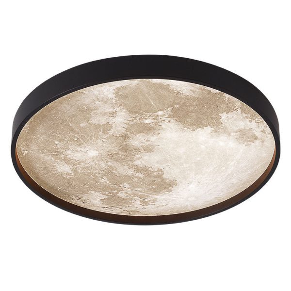 Nordic Creative Moon Round LED Flush Mount Ceiling Light - Image 8