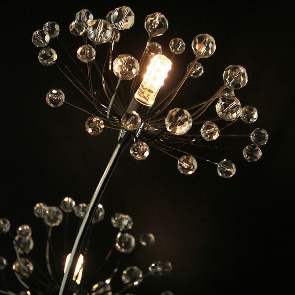 Nordic Creative Dandelion Crystal Bead Iron  3-Light Table Lamp - Image 9