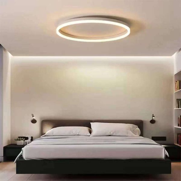 Nordic Minimalist Circle Ring Iron Acrylic LED Flush Mount Ceiling Light - Image 31