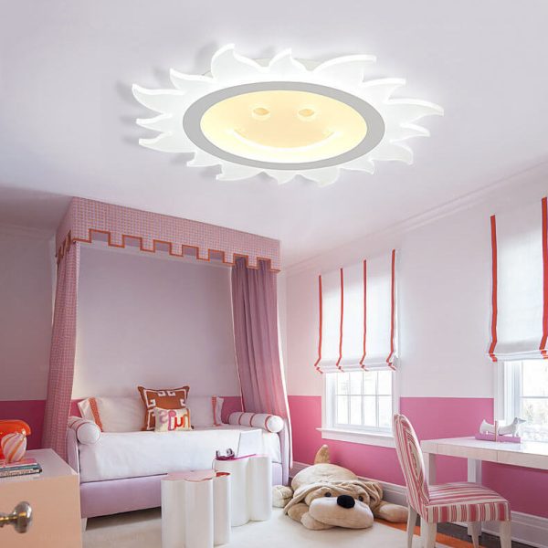 Creative Cartoon Smiley Sun LED Flush Mount Ceiling Light - Image 25