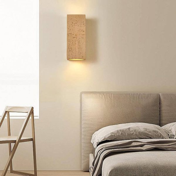 Retro Wabi-sabi Square Column Hand Sculpted LED Wall Sconce Lamp - Image 19