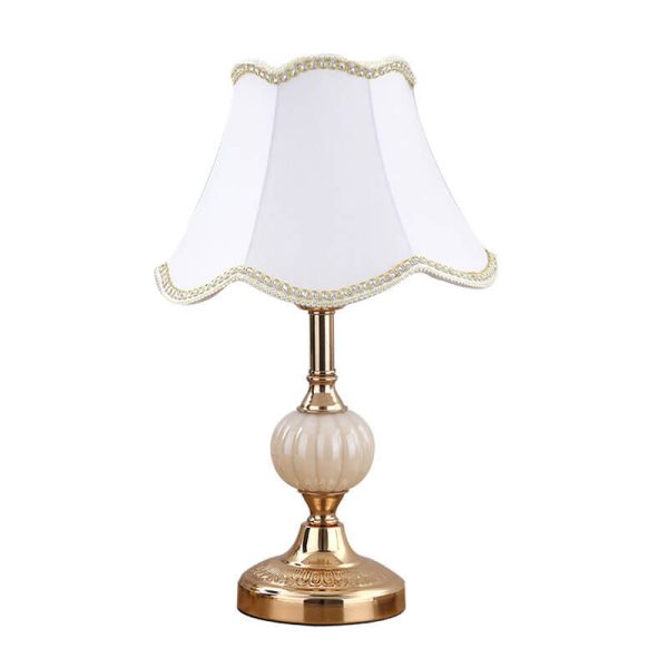 Nordic Vintage Floral Glass Fabric 1-Light Table Lamp - Image 26