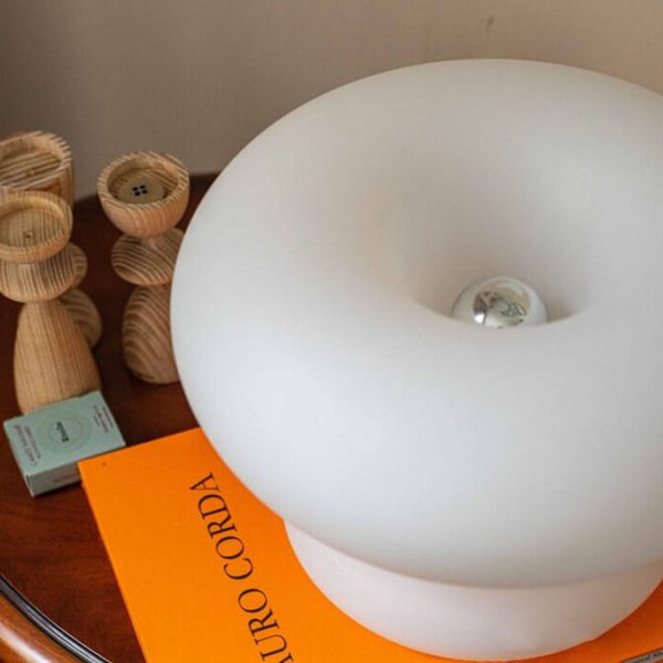 Danish Milk White Mushroom 1-Light Table Lamp - Image 6
