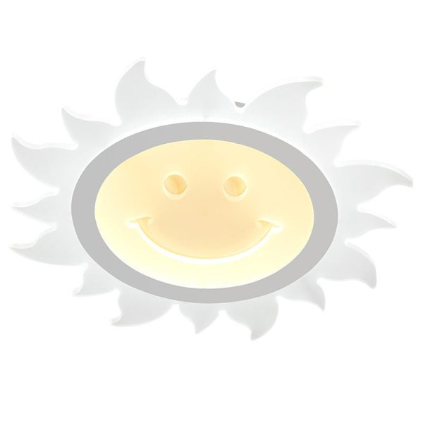 Creative Cartoon Smiley Sun LED Flush Mount Ceiling Light - Image 11