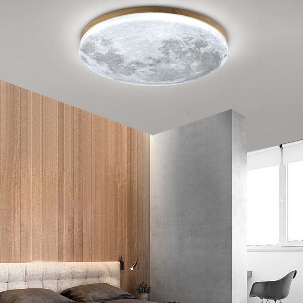 Nordic Minimalist Moon Round Acrylic LED Flush Mount Ceiling Light - Image 20