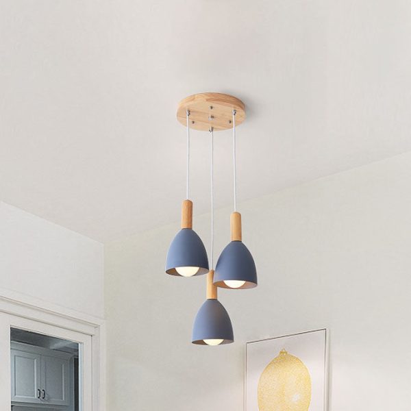 Nordic Minimalist Macaron Solid Color 1/3-Light Chandelier - Image 7