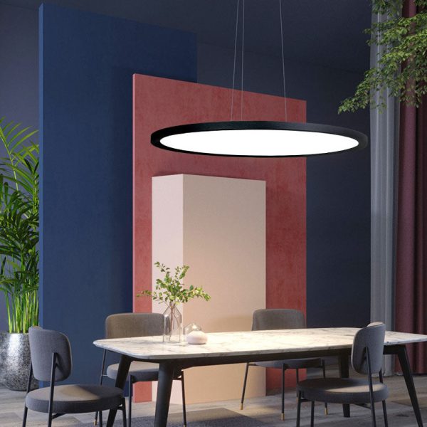 Modern Minimalist Aluminum Round Shape LED Pendant Light For Dining Room