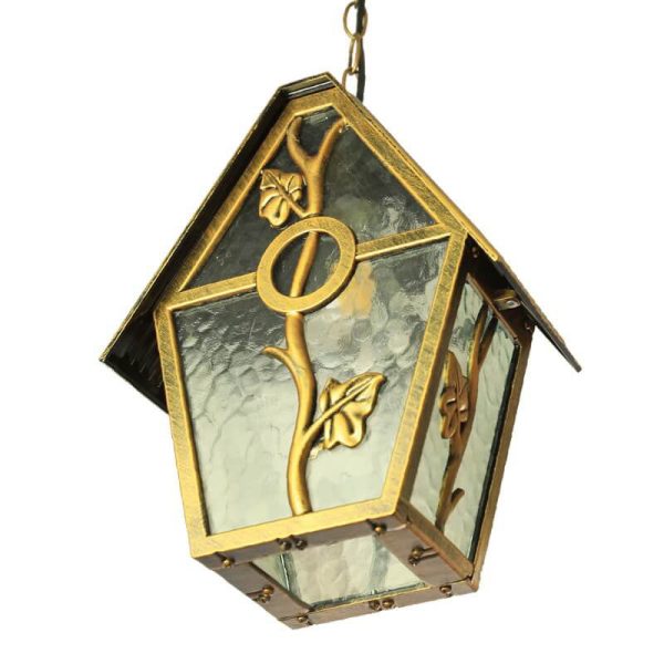 European Outdoor House Shape Waterproof Glass Aluminum 1-Light Pendant Light - Image 3