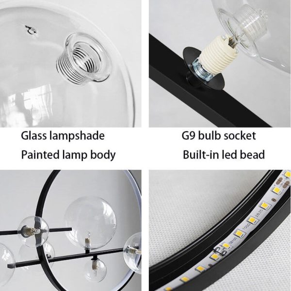Modern Glass Long Bubble Magic Bean Island Light 7/10 Light Chandelier - Image 10