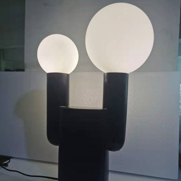 Modern Minimal Cactus Resin 2-Light Table Lamp - Image 5