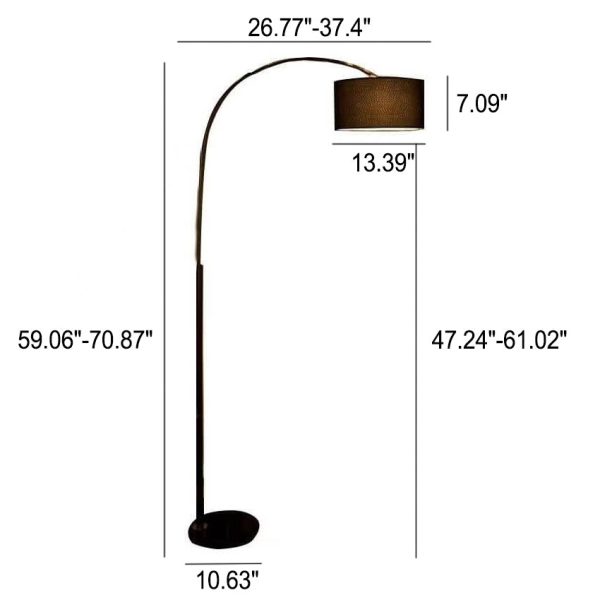 Nordic Creative Fabric Column Shade Fishing Rod 1-Light Standing Floor Lamp - Image 6