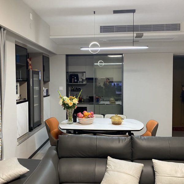 Modern Minimalist Line Circle Design Island Light LED Chandelier - Image 19