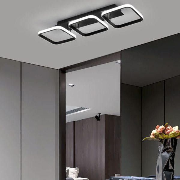 Nordic Simple Creative Square Combination Design LED Semi-Flush Mount Light - Image 12