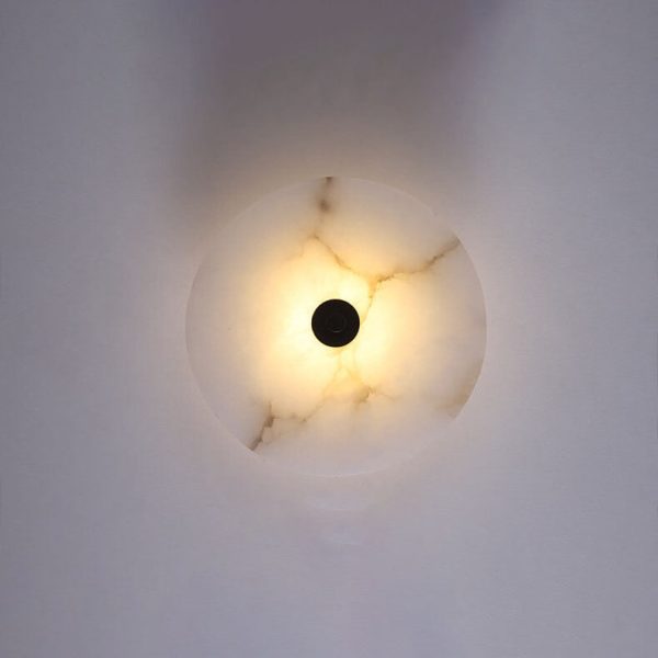 Modern Luxury Round Marble Iron LED Wall Sconce Lamp - Image 14