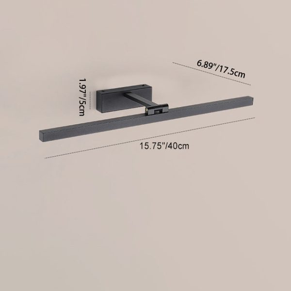 Modern Minimalist Long Iron Aluminum PC LED Vanity Light Wall Sconce Lamp For Bathroom - Image 4